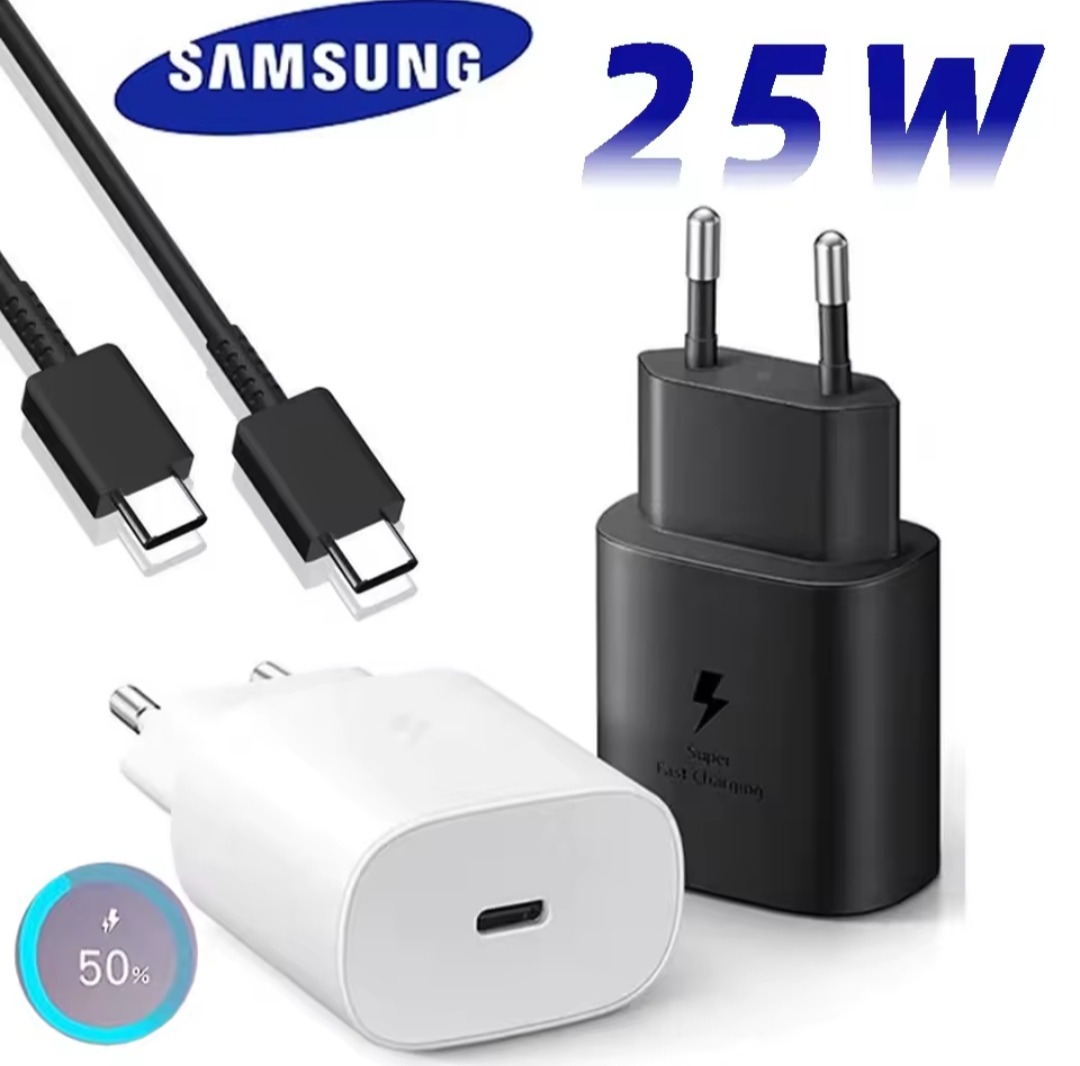 Original Samsung 25W Super Fast Charger with cable And Without Cable | Samsung 25w PD Fast Charger | Samsung PD Adaptor | Samsung Original 25w PD Adaptor with Cable for Samsung A05, A06, A07, A14, A15, A16, A17, A24, A25, A26, A35, S10, S20, S21, S22,