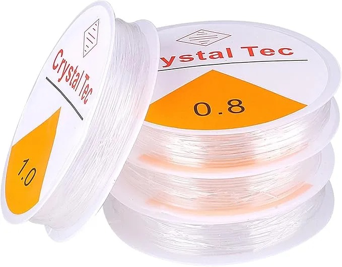 .4–1.0mm Transparent Elastic Crystal Line – Stretch Beading Thread, Jewelry Making Rope, Bracelet String Cord for DIY Crafts Pakistan