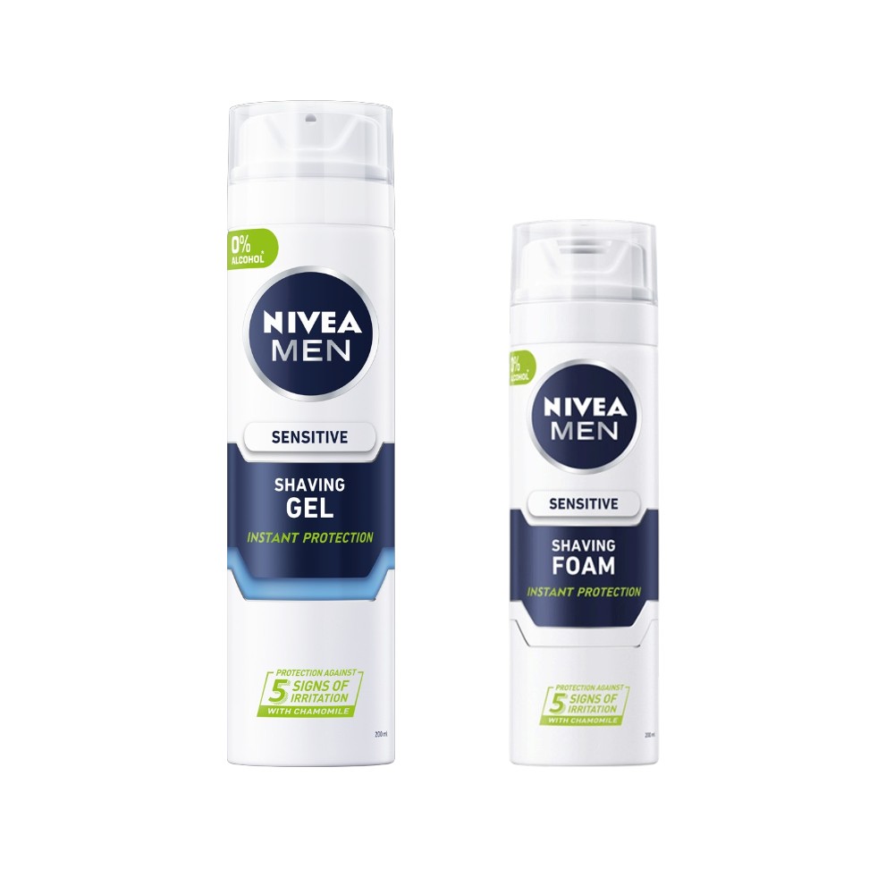 NIVEA MEN Sensitive Shaving Gel & Foam Immediate Protection | Personal Care | 200ml