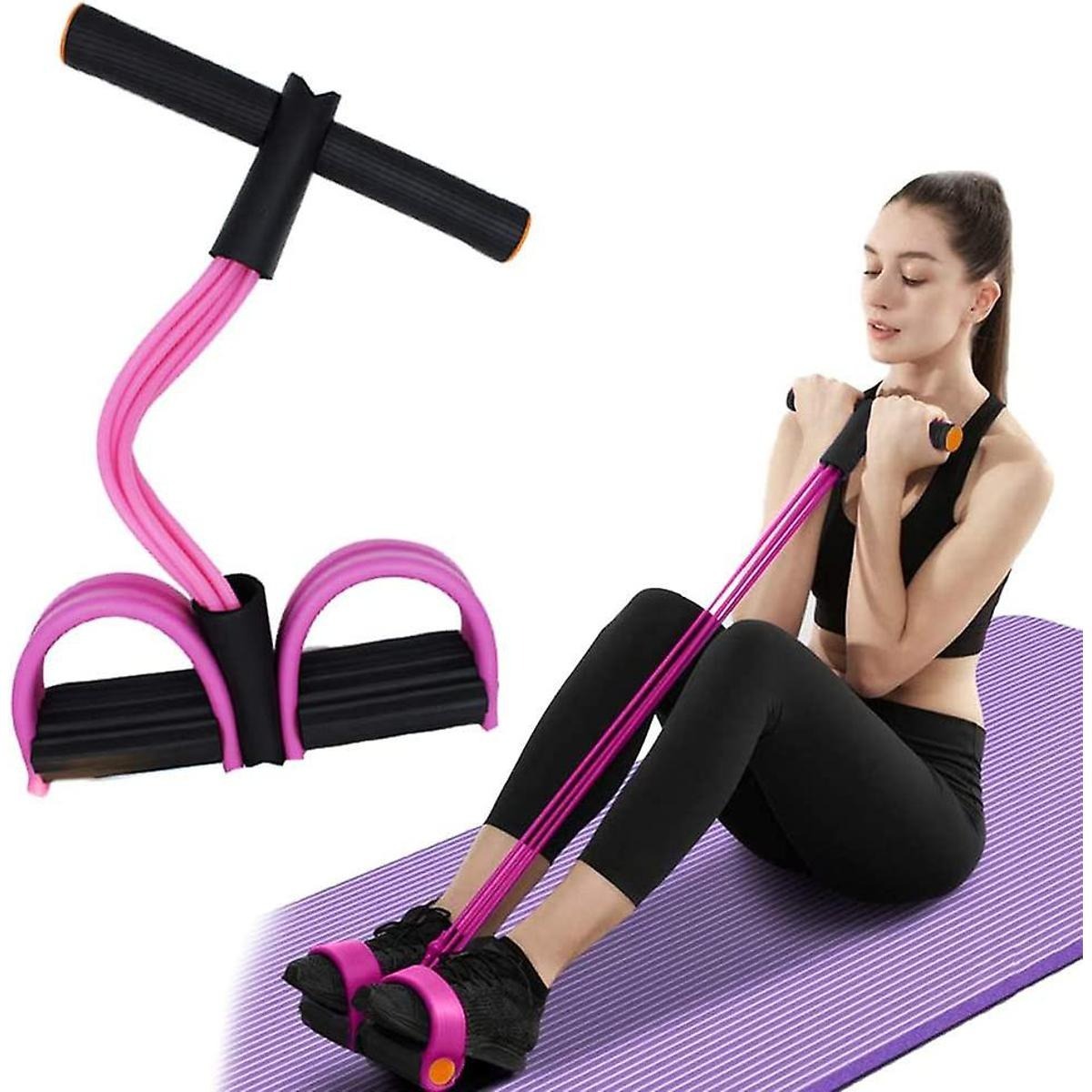 New Tension Rope Tube Puller Pedal Ankle Abdominal Tummy Exerciser Elastic Sit-Up Pull Rope Fitness Resistance Band for Home Gym Body Shaping Weight Loss & Muscle Training Equipment 2a19df617af656e815f9478c99442dc8
