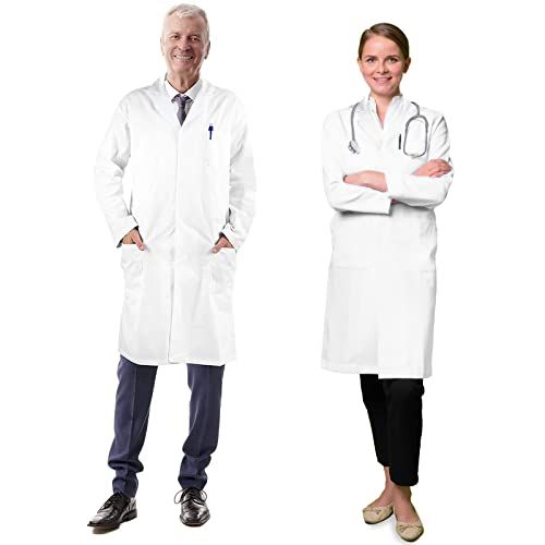 Professional Lab Coats Best Quality Fabrics Pure White Cotton for