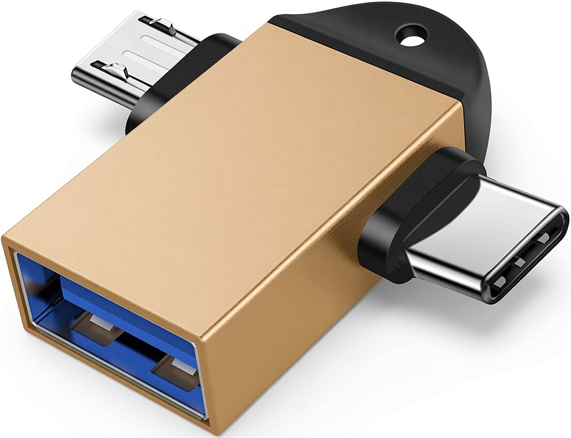 OTG 3.0 Adapter (2 in 1) USB 3.0, Micro USB, USB C For All Android Phones