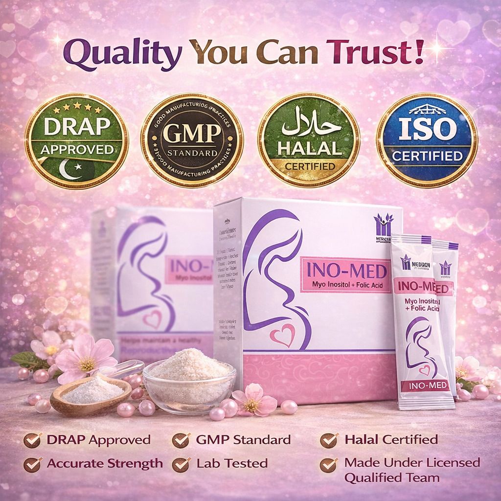 Ino-Med Myo Inositol + Folic Acid 10 Sachets – Fertility Support  Women’s Reproductive Health, Hormonal Balance & Pregnancy Care