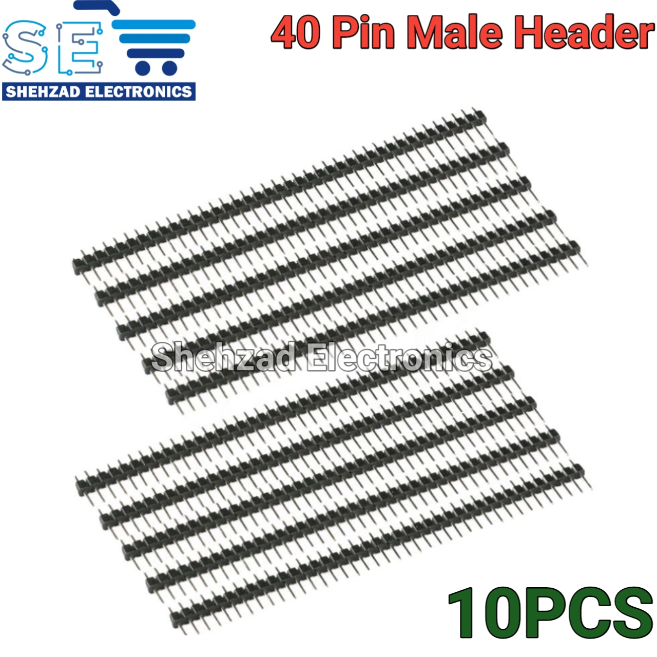 10PCS 40 Pin Single Row Male 2.54mm Breakable Pin Header Connector Strip
