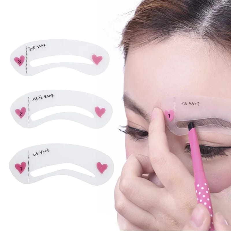 Reusable 6-PCs Eyeliner Stencils Winged Eyeliner Stencil Models Template Shaping Tools Eyebrows Template Card Eye Shadow Makeup Tool