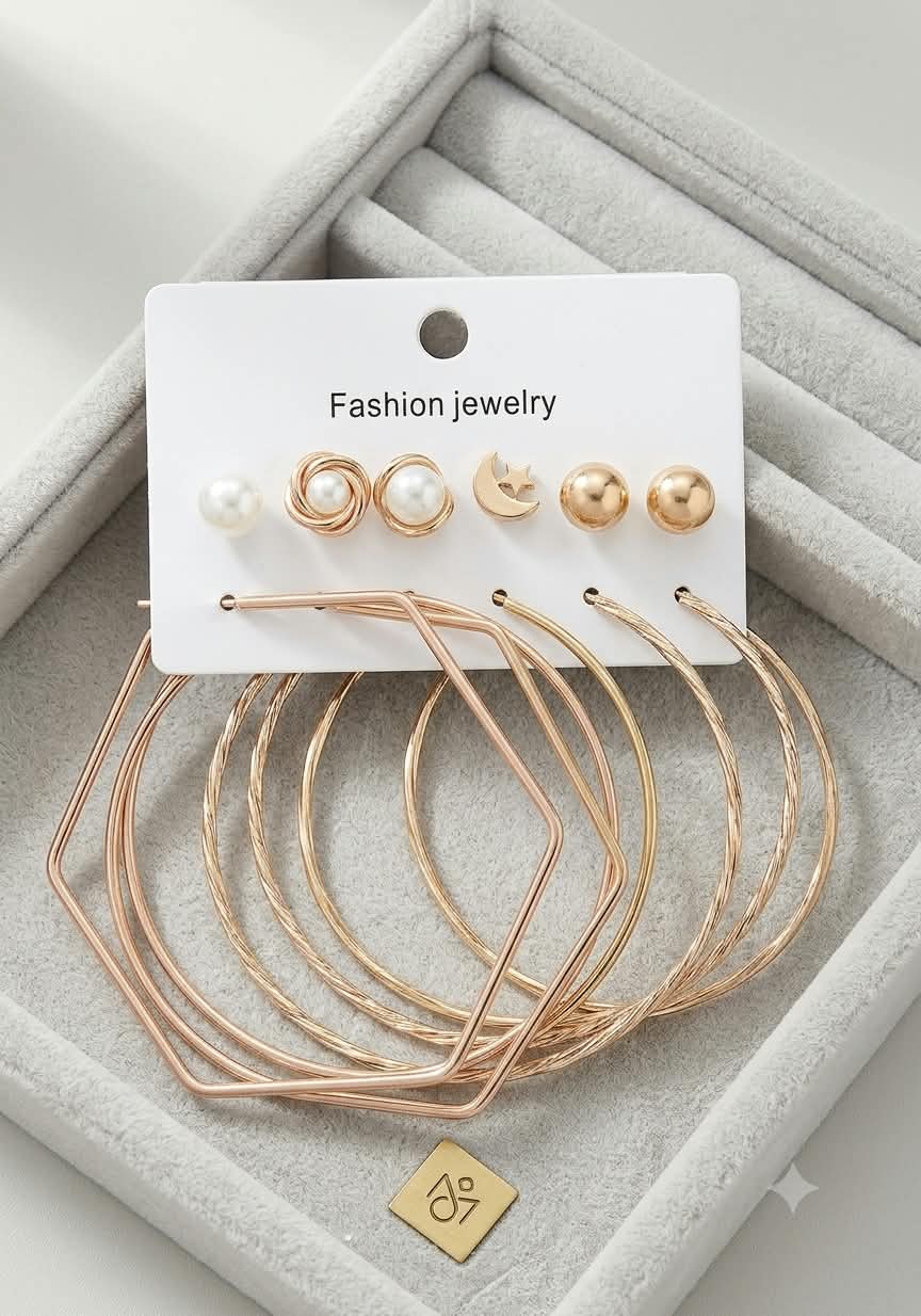 Pack Of 12 - Earrings Tops Fashion Women trendy stylish girls EarringE-5642