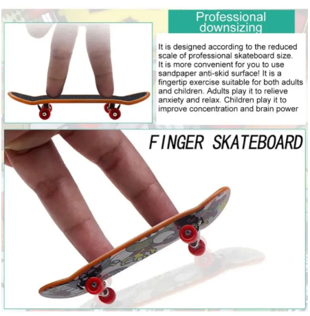 01 Pcs Alloy Finger Skateboard Fingerboard with Pressure Relief and Venting Function Fingertip Skateboard Toy