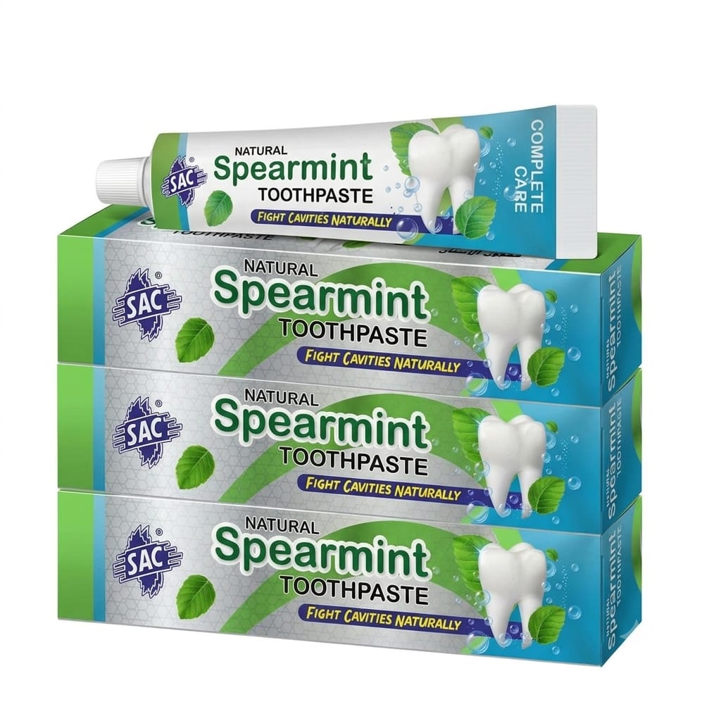 Spearmint Toothpaste - 125gm - Herbal toothpaste for healthy gums - Oral Health by SAC