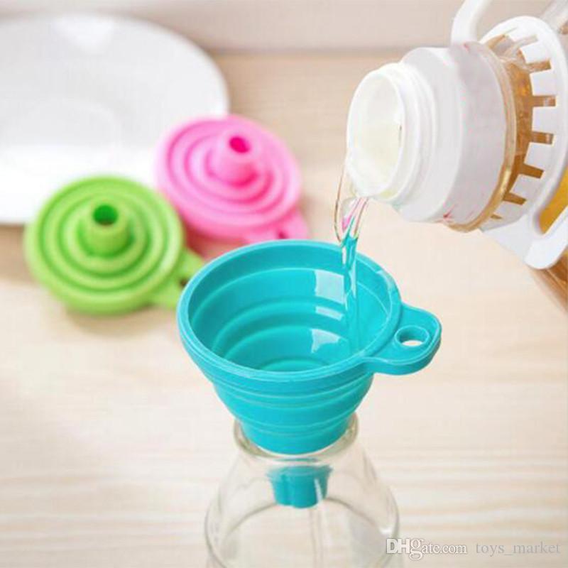 Funnel Kitchen Accessories Silicone Mold Telescopic Funnel