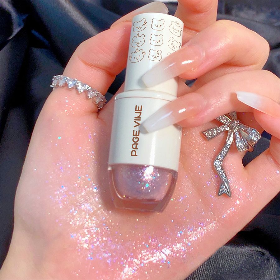 Sparkling Liquid Eyeshadow – Long-Lasting Glitter Eye Makeup | Shimmer Waterproof Formula with Smooth Silicone Brush