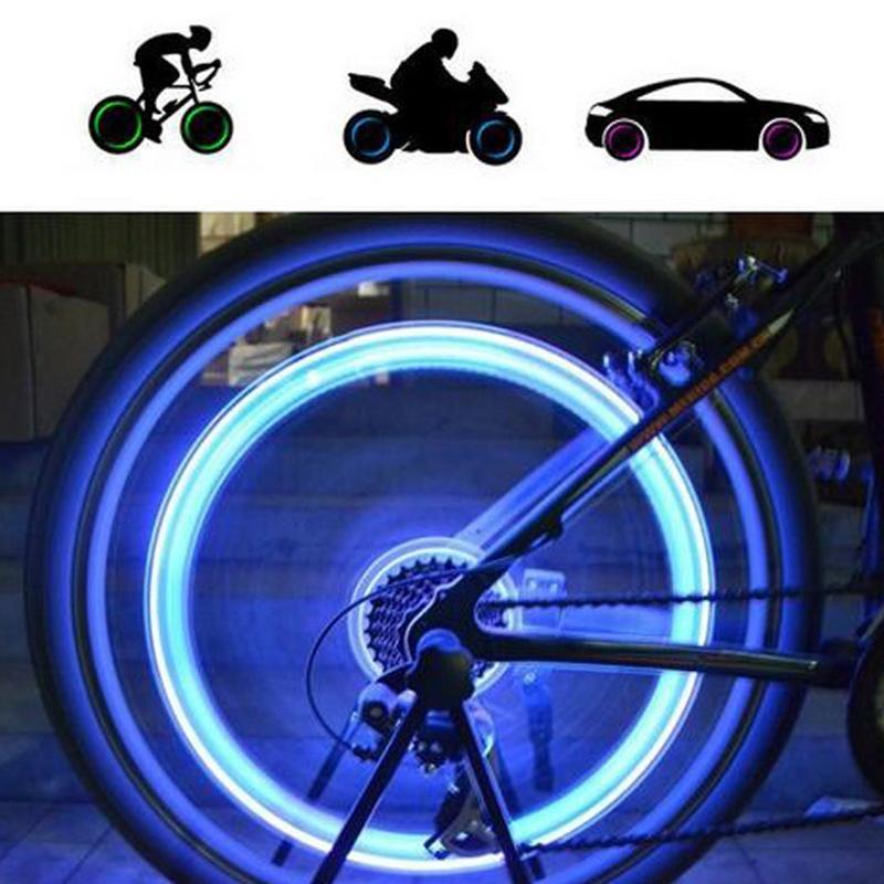 2pcs led flash tyre wheel valve cap light LED Flash Light for motorbike car Bicycle