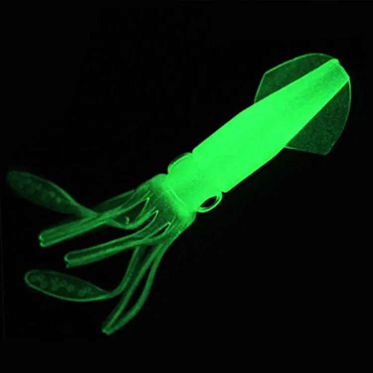 5Pcs 10.5Cm Octopus Lures Squid Skirt Bait Glow in Dark Luminous Saltwater  Bait for Tuna Marlin Dolphin Bass Lure