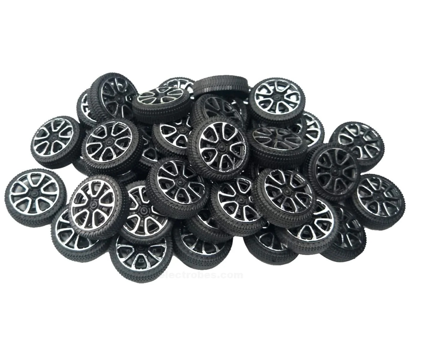 10pcs DIY Science 30mm toy wheel plastic tyre simulation robot diy toy wheel