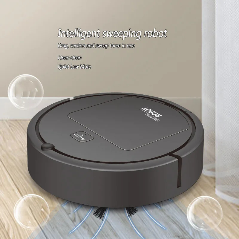 Automatic Robot Vacuum Cleaner Smart Sweeping Dry Wet Cleaning Machine Intelligent Rechargeable Floor Cleaning Robot Vacuum for Home Office Tiles Marble Hardwood Floors