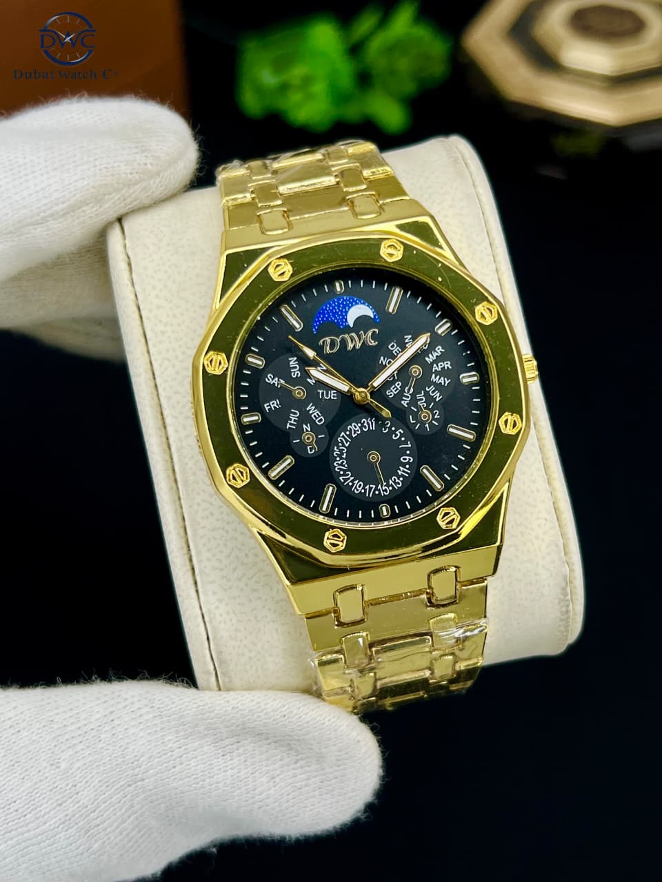 Bin-b Nautilus Watch for Men Stainless Steel Strap Quartz Watch Business and Ultra Thin Style Multiple Colors