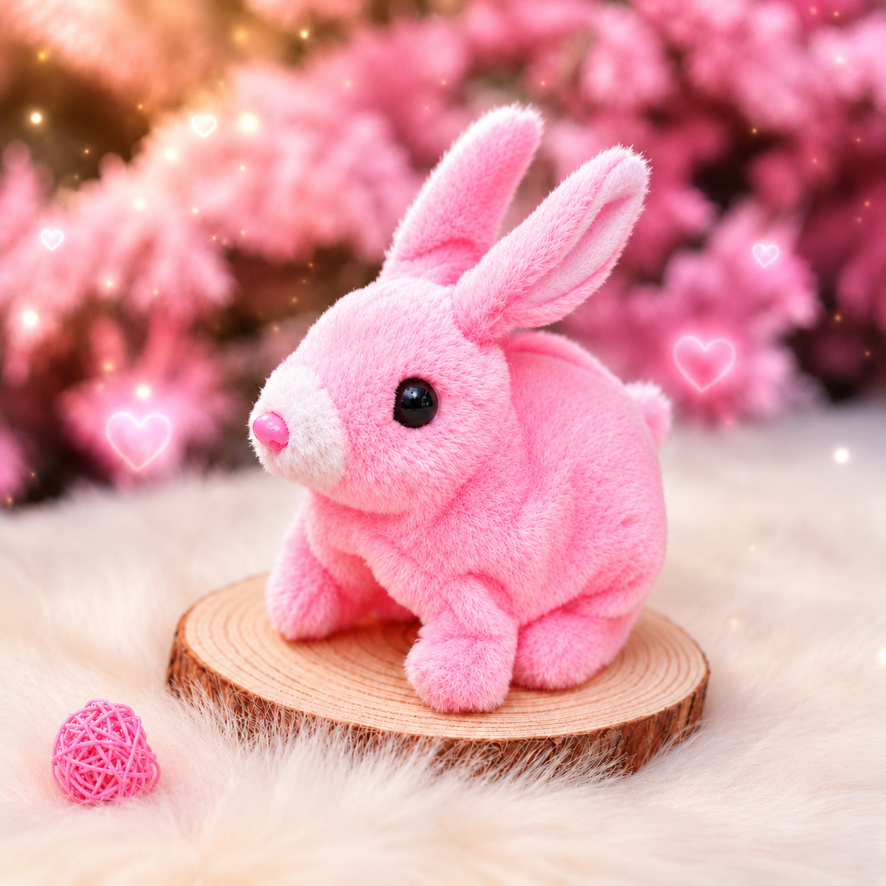 Electronic Plush Rabbit Toy Robot Bunny Walking Jumping Running Animal Shake Ears Cute Electric Pet for Kids Birthday Gifts