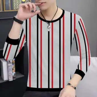 black shirt with red lining