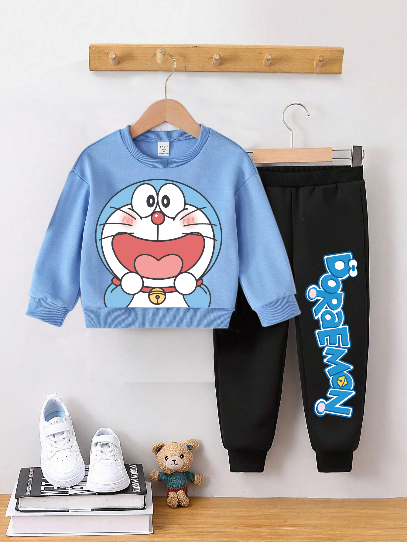 Doraemon Kids Printed Winters Track Suite For Boys