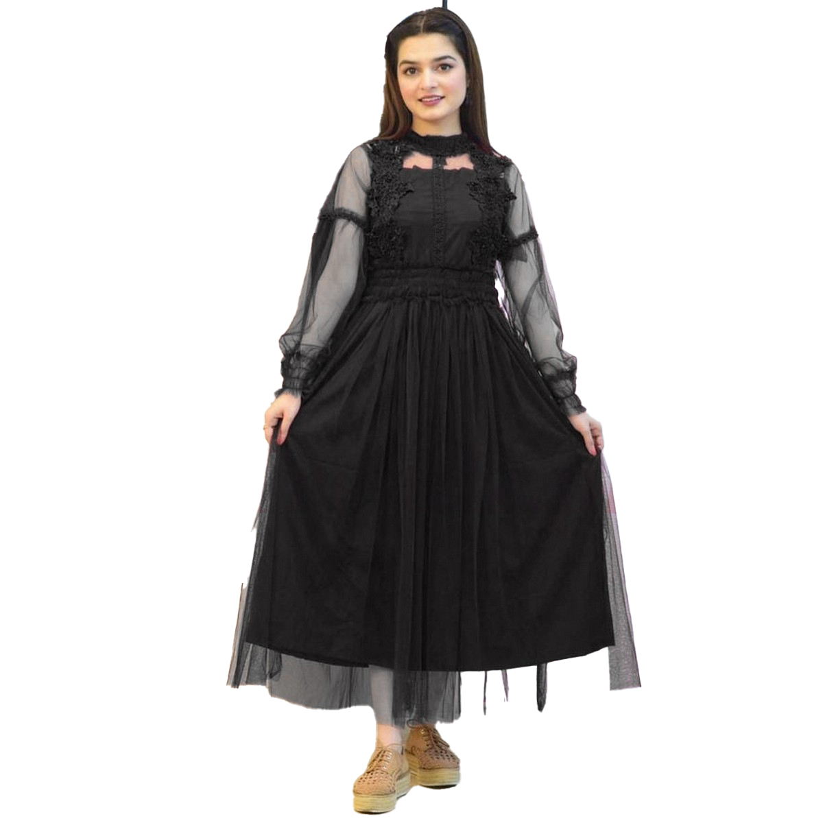 TRENDZ.P fine net fancy maxi for girls/ladies AX-107 - Premium Quality and Fashionable Fine Net Maxi