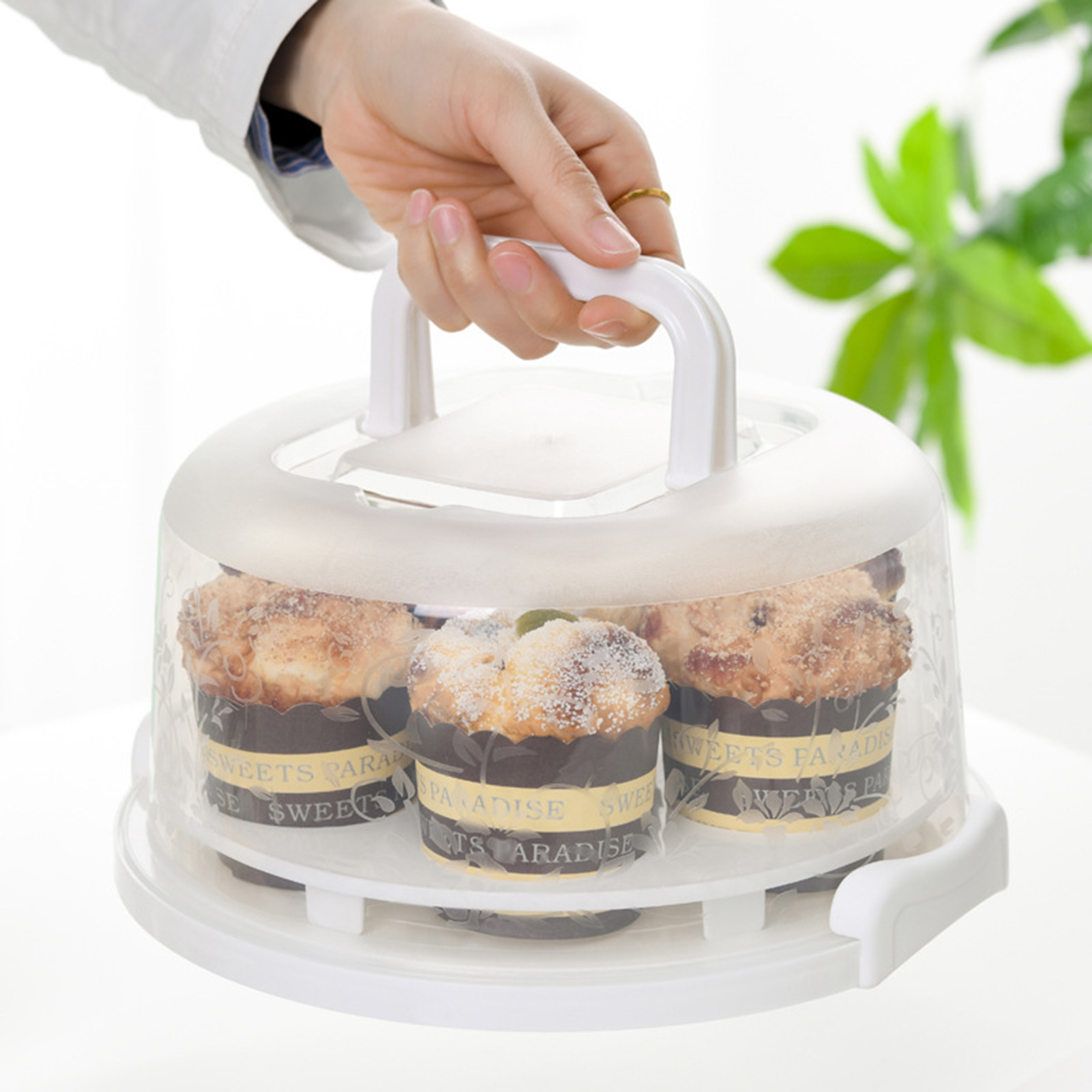 Huakaishijie Cake Keeper Portable Round Cake Container, Cake Holder Cake  Storage Box with Handle - Walmart.com