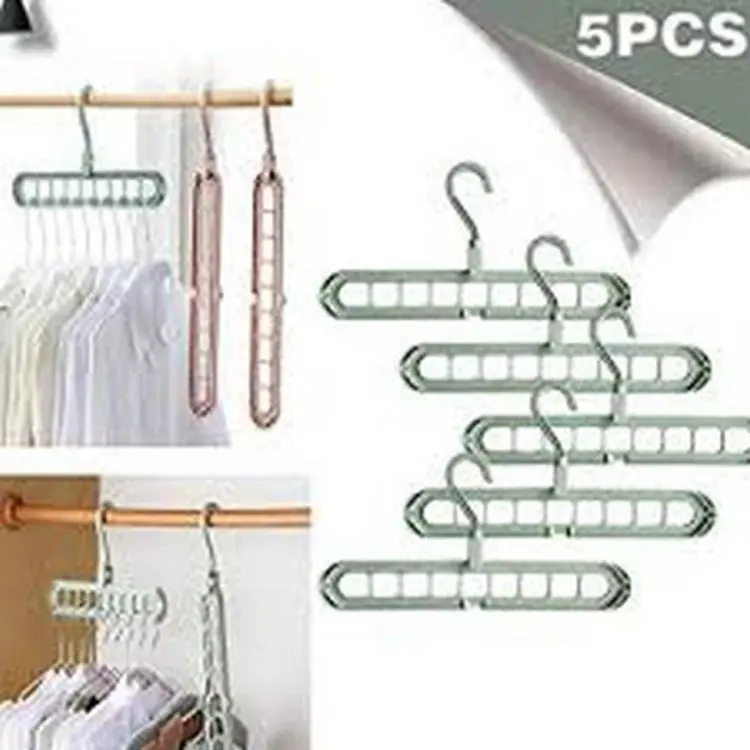Space-saving hangers, 5pcs, high-quality smart hooks, sturdy