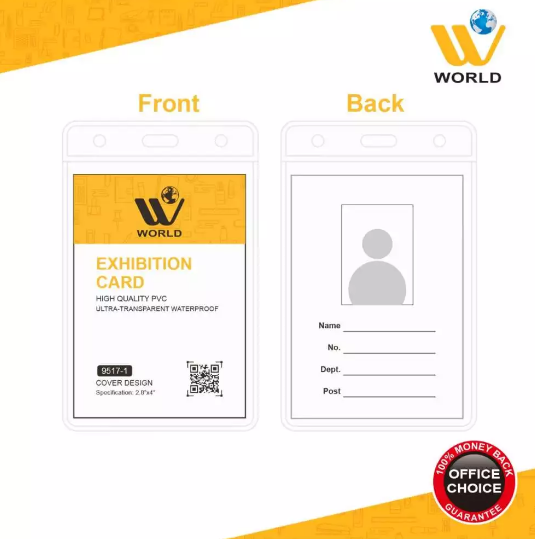 WBM Card Holder - 12 Pcs Exhibition Card PVC, Transparent Exhibition Cover Suitable for All Kind of ID Cards Moisture and Scratch Protection PVC Card Holder