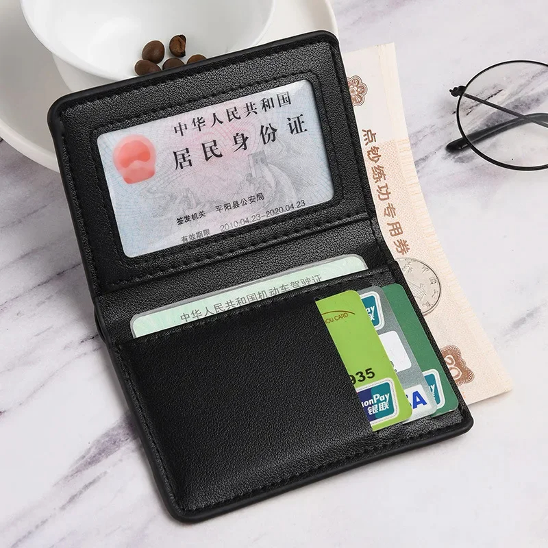 Premium Black Leather Wallet for Men Slim Bifold – Stylish Gents Wallet with Card Holder & Cash Compartments, Luxury Minimalist Design Mens Wallet, Durable PU Leather Purse for Men, Compact Lightweight Wallet for Daily Use, Elegant Black Vallet for Men