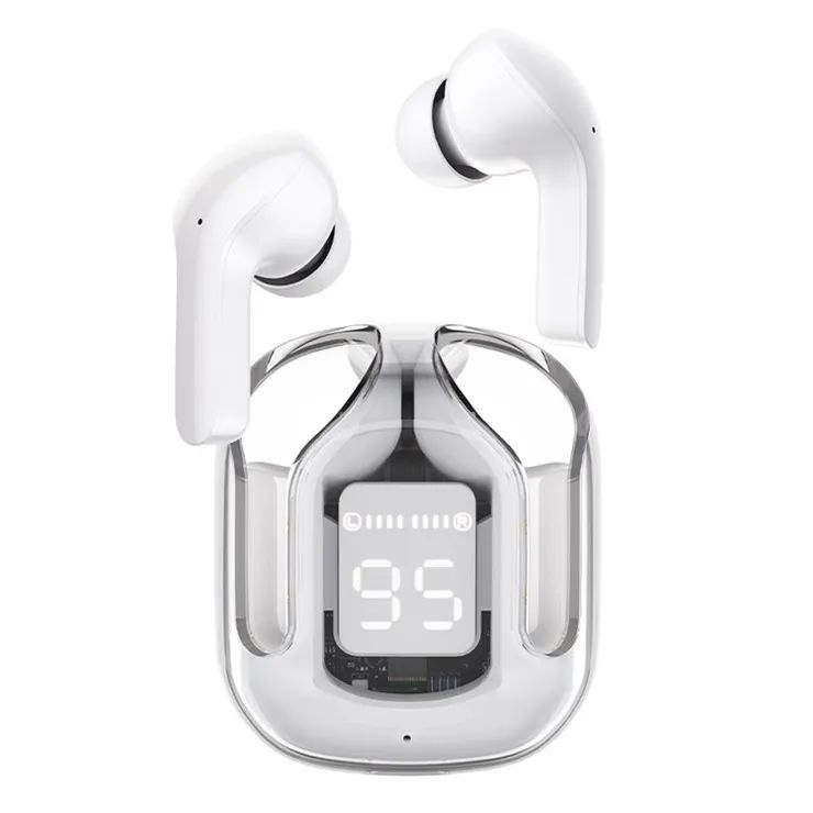 Air 31 TWS Wireless Earbuds – Original Transparent Crystal Design – Bluetooth 5.3 Hi-Fi Sound, Smart Touch Control Gaming Buds with Mic – Latest Edition for All Android & Smartphones