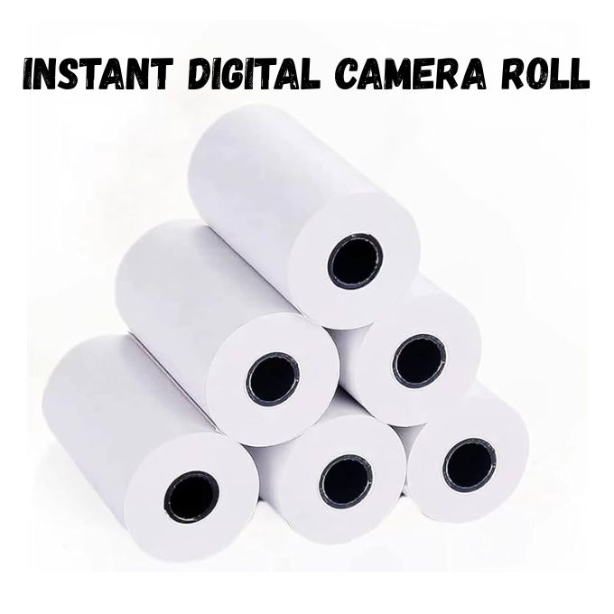 Kids Instant Digital Camera Printer Thermal Roll for Kids 1 Pc – White Paper – Approx 6 Cm Size Length