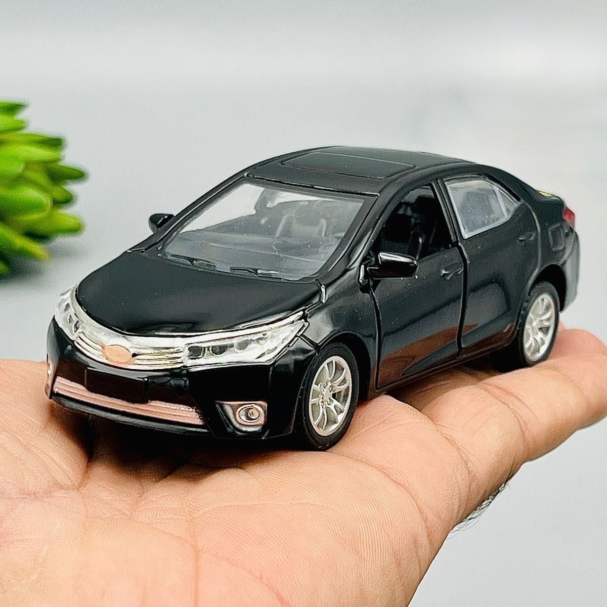 Mini Toyota Corolla Grande Diecast Collectible Car 1:36 Scale | 5 Inch Alloy Model | Pull Back, Lights & Opening Doors