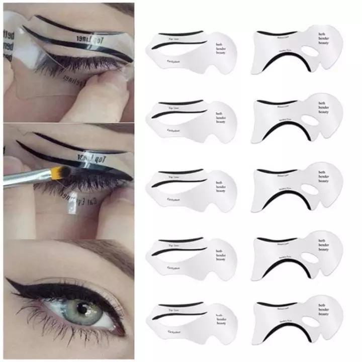 6 Pcs Stencils For Perfect Cat Eye Liner & Smokey Eyes