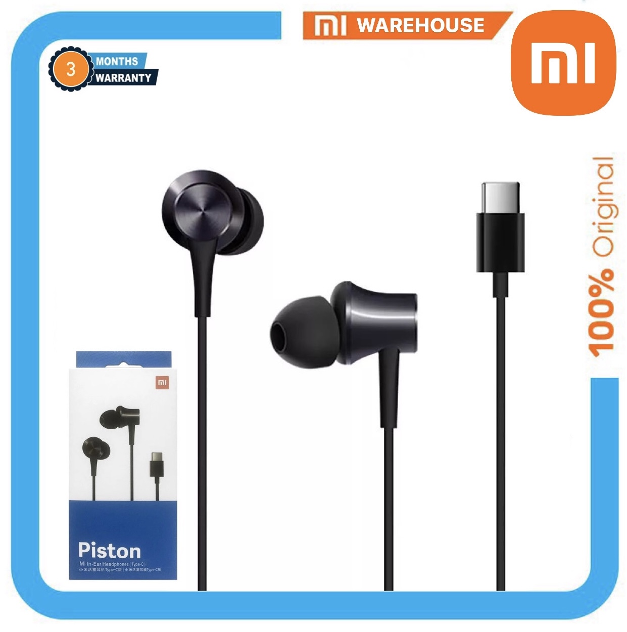 Xiaomi Mi Piston 3 Type-C Hand-free - In-Ear Wired Headset with Mic: Buy  Online at Best Prices in Pakistan | Daraz.pk