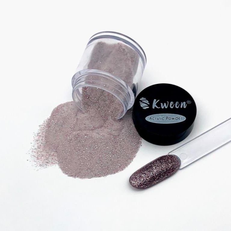 KWEEN Nude Acrylic Nail Powder Mixed Holographic Shine Glitter Dust For DIY Nail Art Decoration And Extension