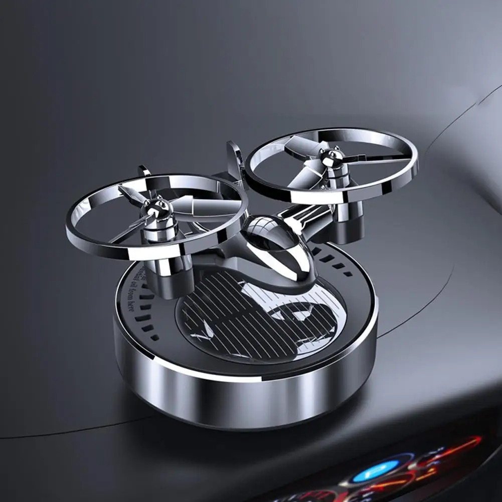 Solar Powered Rotation Helicopter Car Air Freshener For Car And Office