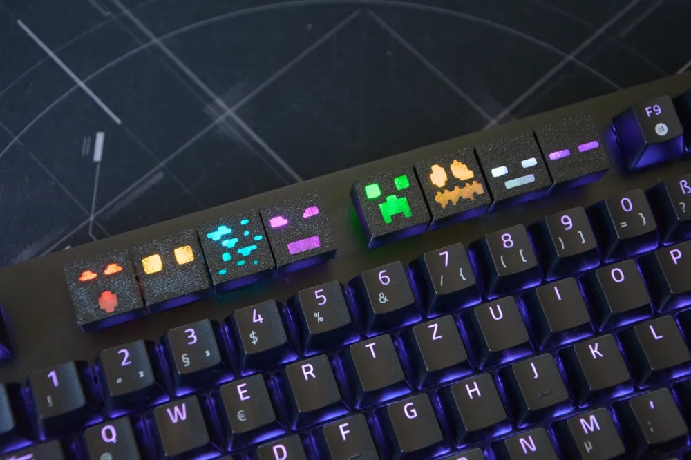 Minecraft Keycaps Set | Multiple Styles Gaming Keycaps | Creeper & Character Keyboard Keys for Mechanical Keyboard price in Pakistan