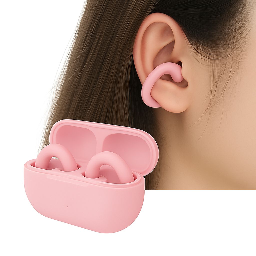 Aircuffs Open Ear Design Earbuds With Voice Assistance, Dual Device Pairing Airbuds, Fully Touch Control earbuds, Playtime of 50 Hrs, IPX4 Water Resistant, Bluetooth Ear Buds