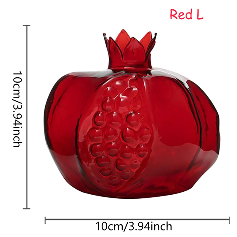 Pomegranate Glass Vase Home Decor Flower Vase for Fruit Cachepot Home