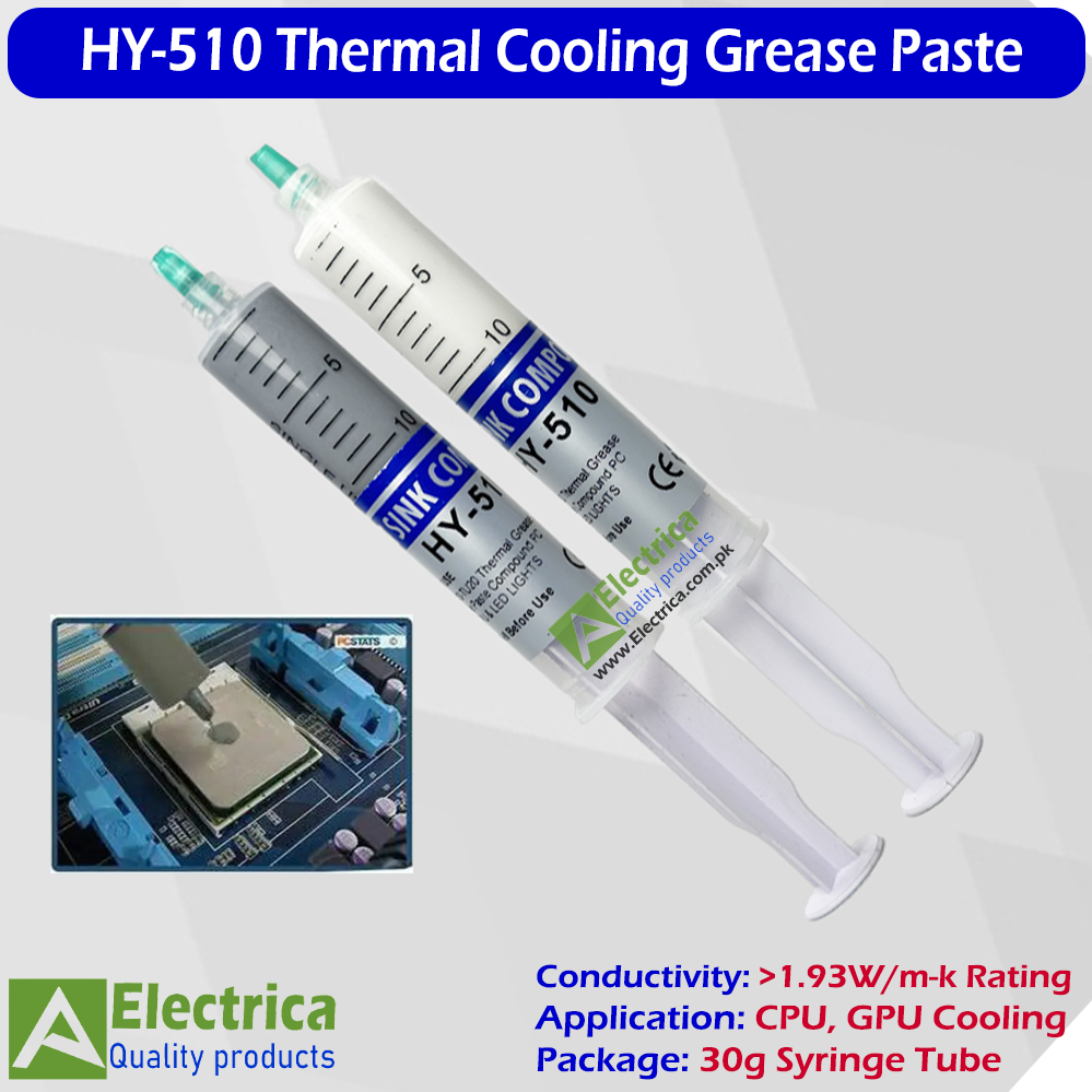 HY-510 White & Grey Thermal Conductive Heat Sink Paste Surange 30gm Tube CPU LED GPU Cooling Grease by Electrica