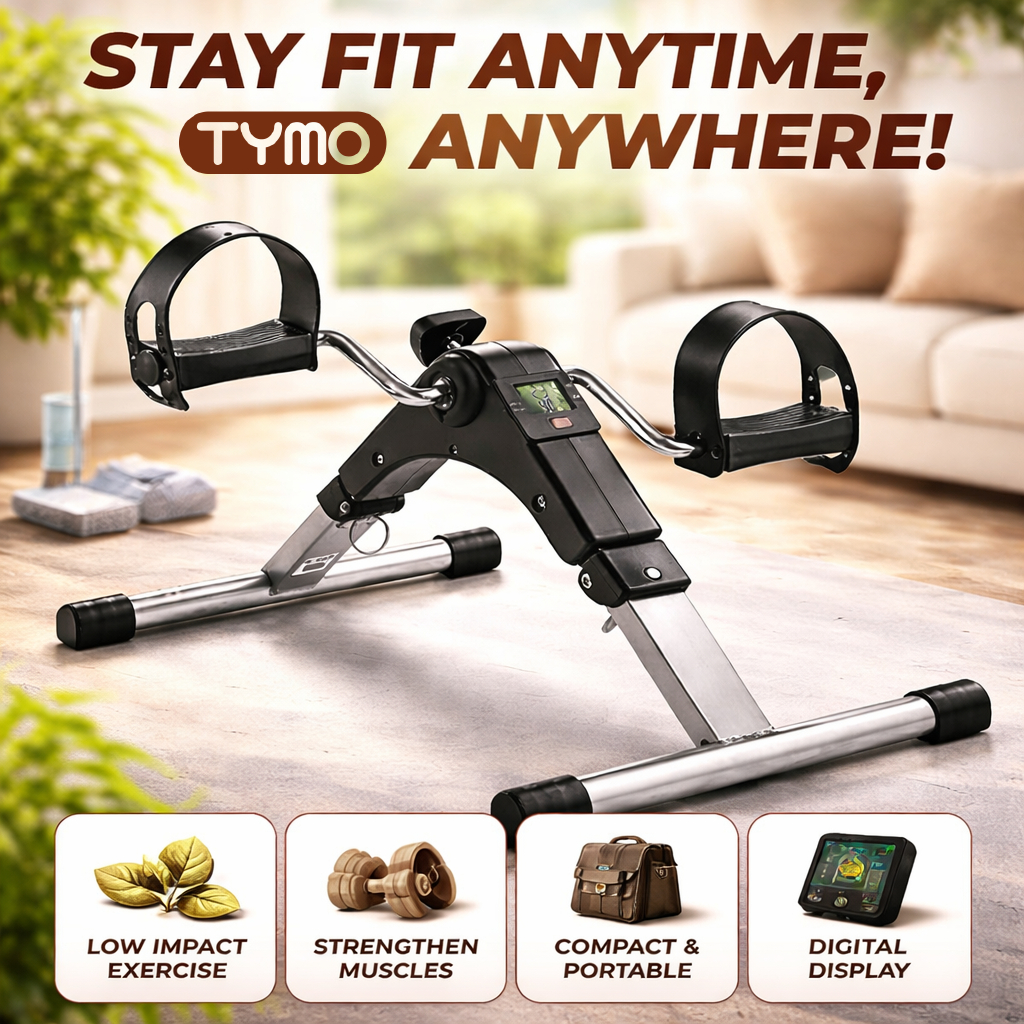 DAN TECHNOLOGY Whisper-Quiet Pedal Exerciser | Foldable Mini Bike for Arm, Leg, Recovery & Cardio Training
