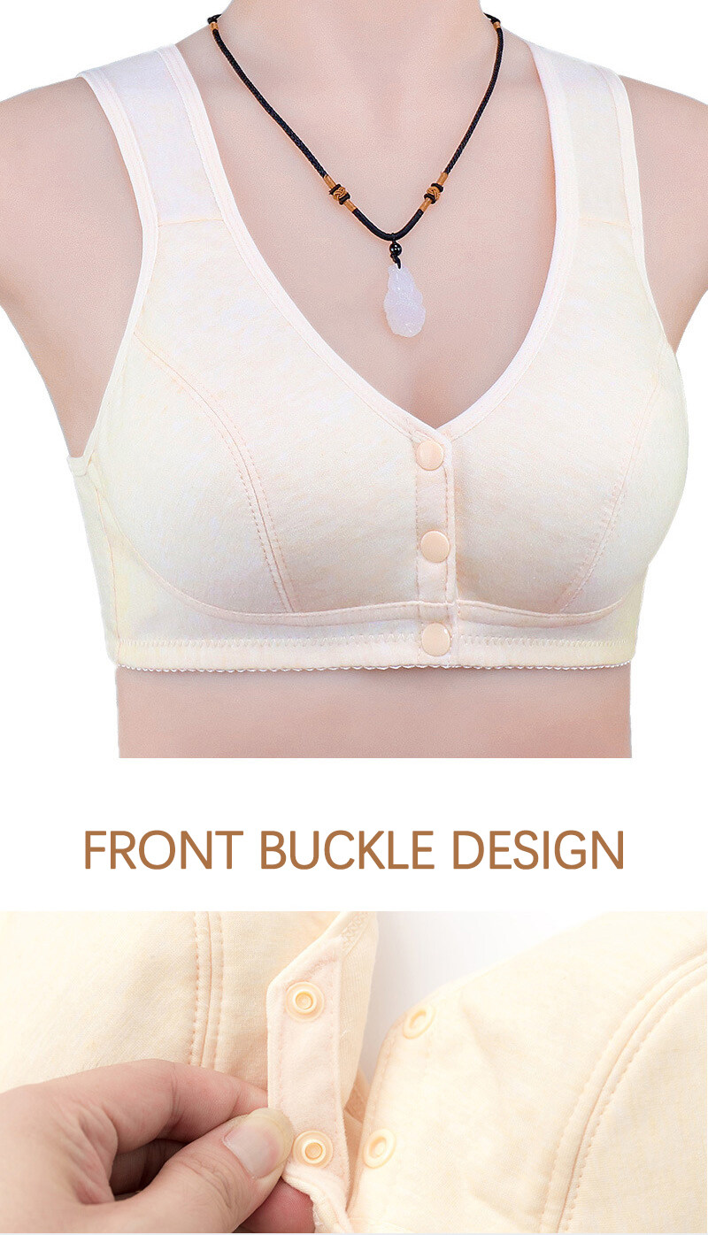 Lizida trend women's bra front button bra soft cotton bra plus size wireless  bra women's underwear