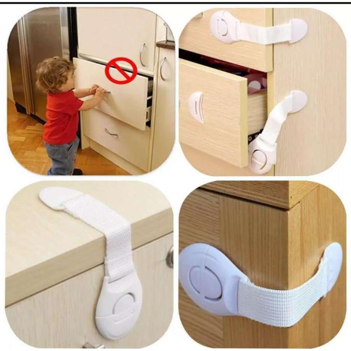 Pack of 2 - Baby Safety Locks Child Proof Cabinets, Drawers