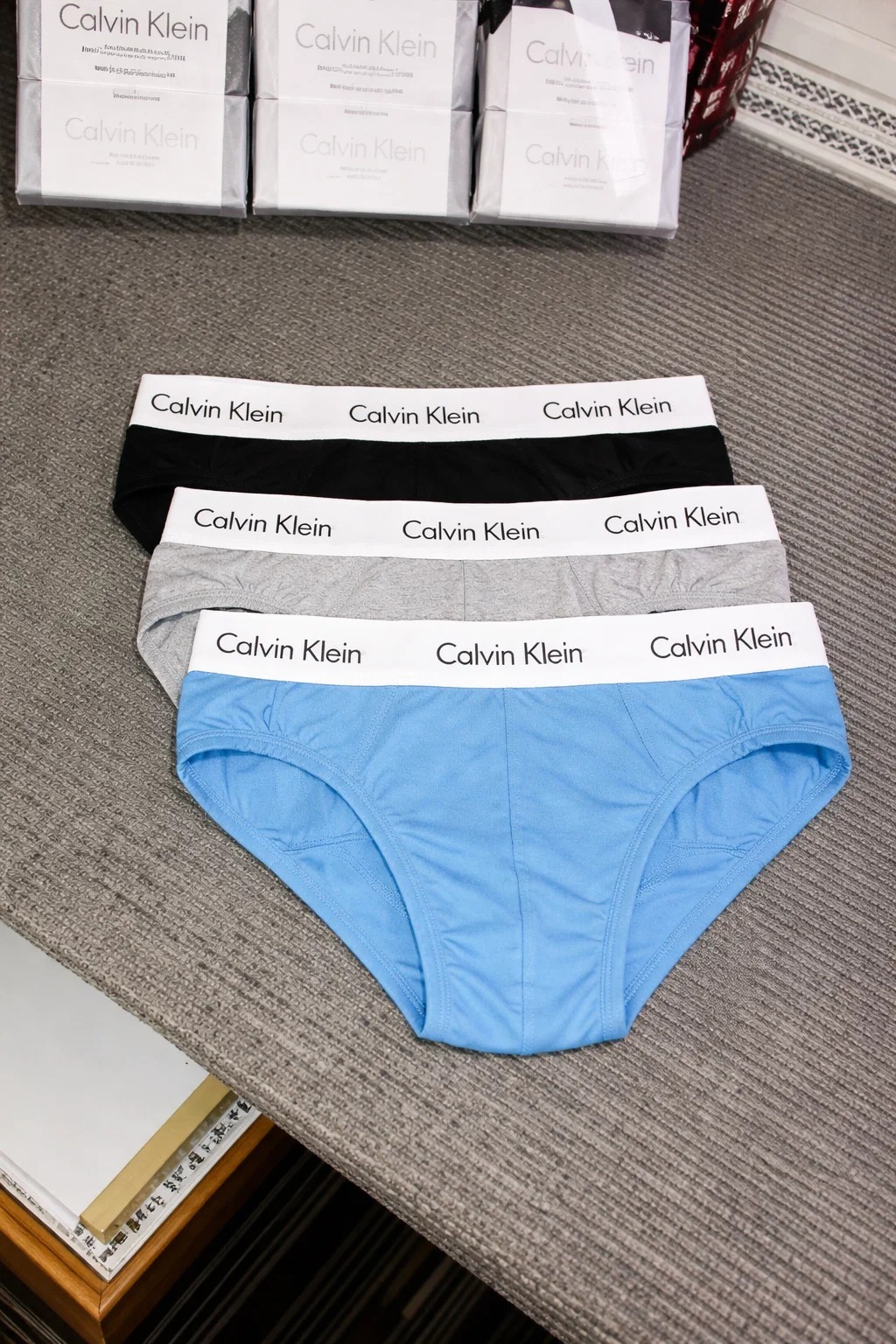 Men's Premium Comfort Briefs (Pack of 3) Not Original - Good Quality Flexible Fit - Random Colors  This is not original; it is a copy, but the quality is Good DISCLAIMER:Product color and design and brand may vary slightly. However, the quality all same