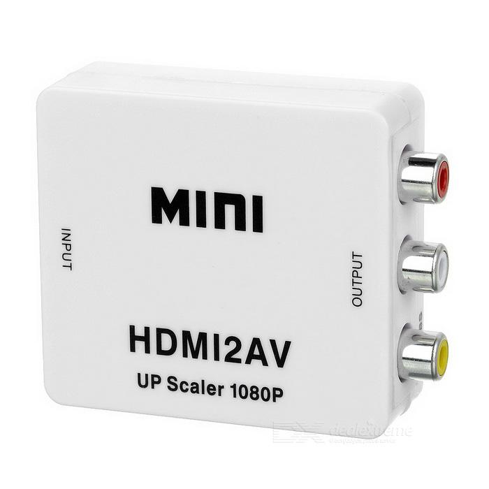HDMI to AV Convertor / Full HD 1080P Portable HDMI to AV RCA Adapter Audio Converter Box