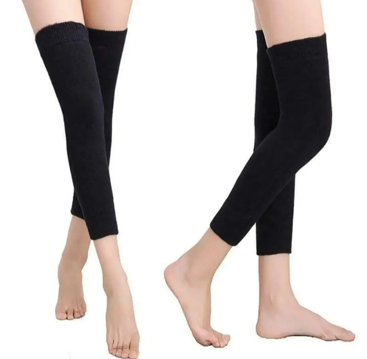 Winter Leg Warmers for Men and Women Wool Blend Leg Warmer Socks High Knitted Breathable Elastic Knees Sleeves for Winter - Long Yoga leggings - Winter Knee Pads