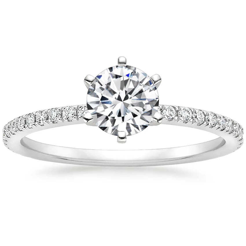 silver plated sterling Diamond Ring for Girls & women
