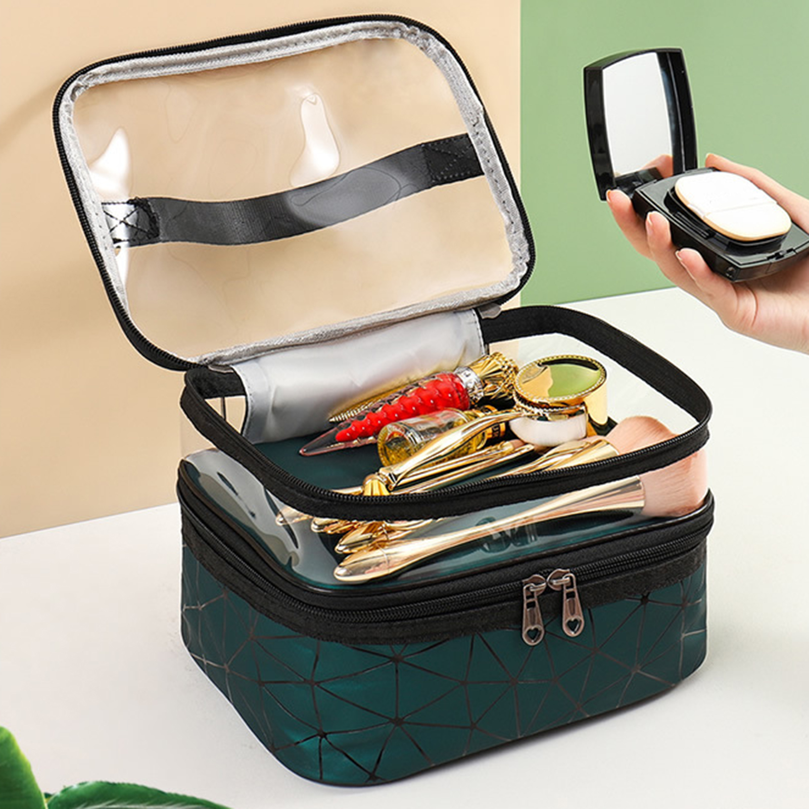 Makeup Bag Transparent Anti-Deformed Toiletries Organizer