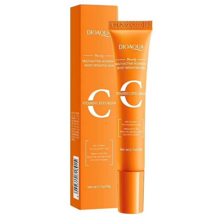 BIOAQUA Vitamin C Eye Cream Whitening Moisturizing Smoothing Repairing Nourishing Brightening Eye Cream Eye Area Serum 20g BQY18915