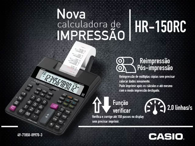 Casio Original HR-150 RC Print Printing Calculator: Buy Online at Best  Prices in Pakistan | Daraz.pk