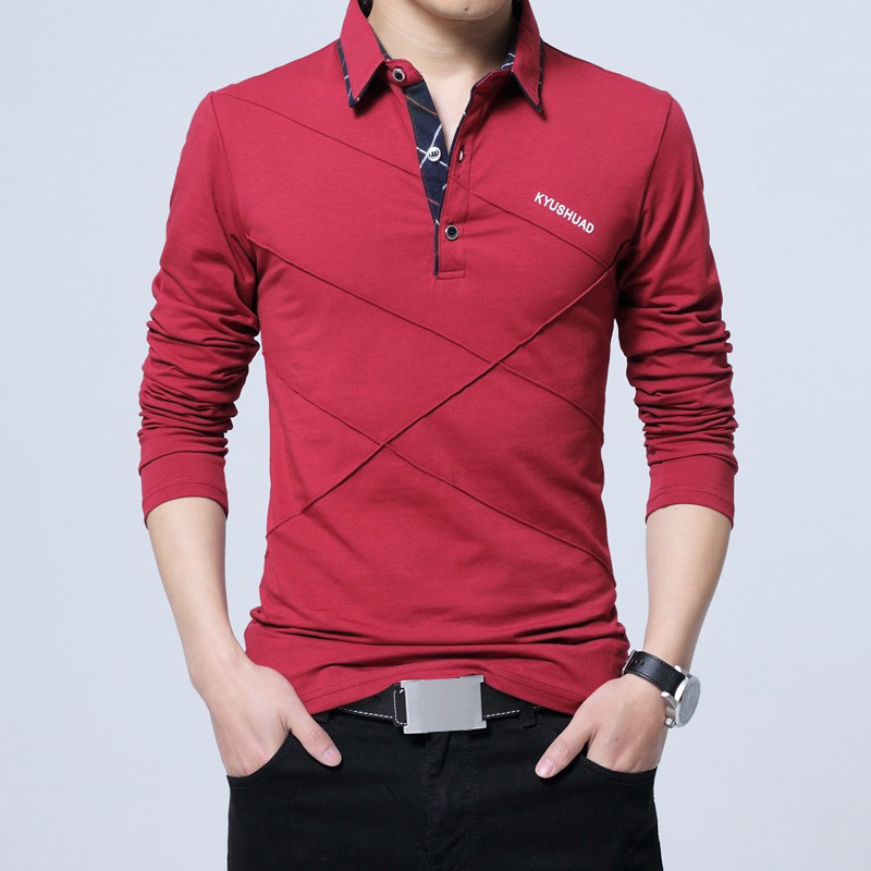 6 Color M-5XL Autumn Casual T-shirt Men 