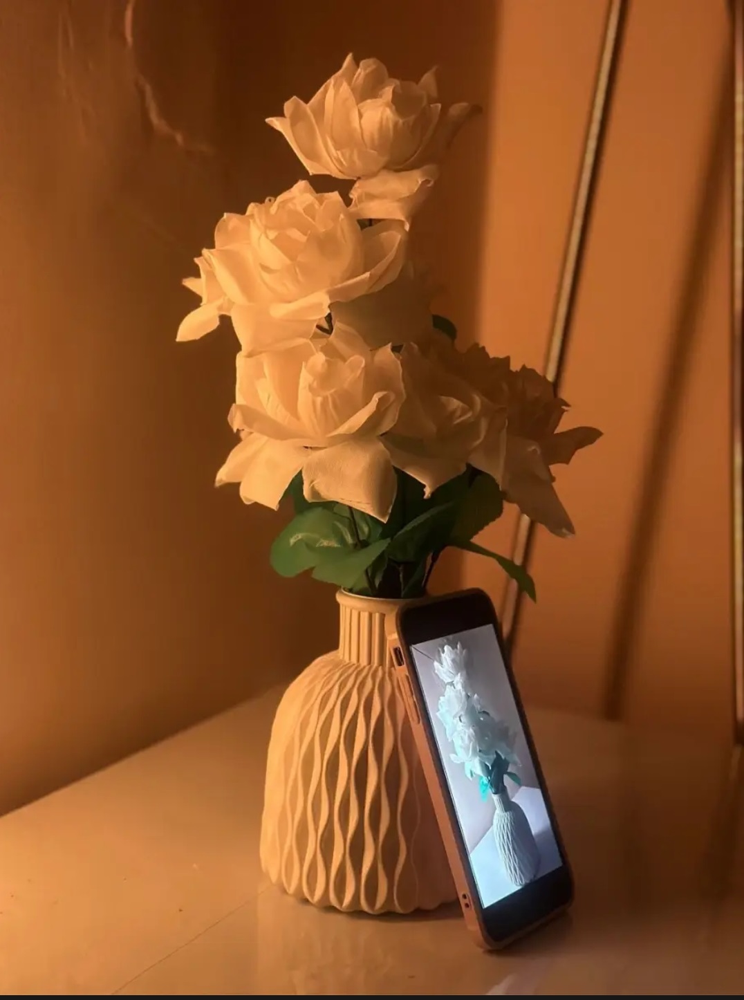 Plastic non breakable vases decoration home  Flower Arrangement Living Room Origami flower pot for interior